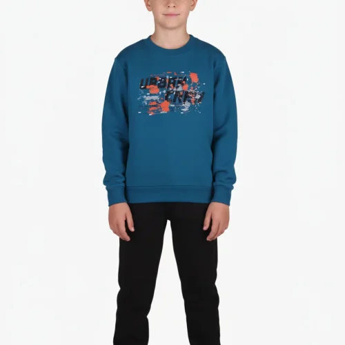 Joyce Urban Crew Πετρόλ/Μαύρο Φούτερ Παιδικό/Εφηβικό Σετ