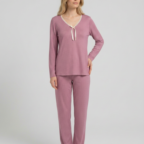 Harmony Modal/Cotton Πουά Γυναικεία Πυτζάμα