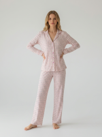 Harmony Modal/Cotton Ροζ Γυναικεία Κουμπωτή Πυτζάμα