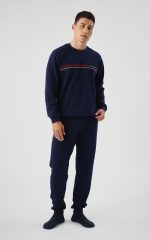 Minerva Stripes Μπλε Marine Punto Di Roma Ανδρική Πυτζάμα