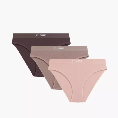 Atlantic 3Pack Multicolor Sport Βαμβακερά Γυναικεία Εσώρουχα