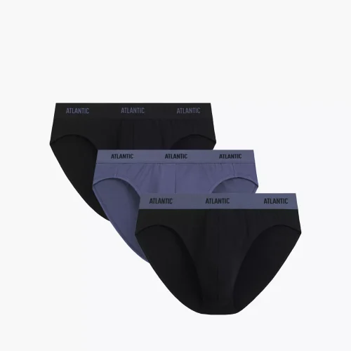 Atlantic 3Pack Multicolor Sport Βαμβακερά Ανδρικά Σλιπ