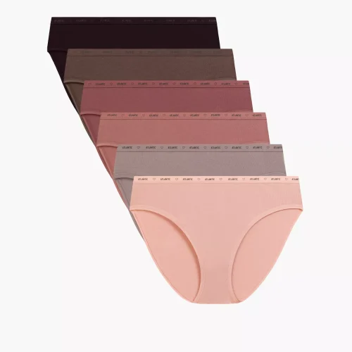 Atlantic 6Pack Multicolor High Leg Βαμβακερά Γυναικεία Εσώρουχα