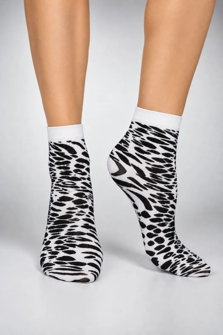 Ider Γυναικείο Opaque Σοσόνι με Ασπρόμαυρο Animal Print Σχέδιο 60 Den - Image 2