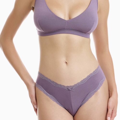 Walk Μπλε Σκ./Μωβ Γυναικεία Brazil 2Pack με Δαντέλα