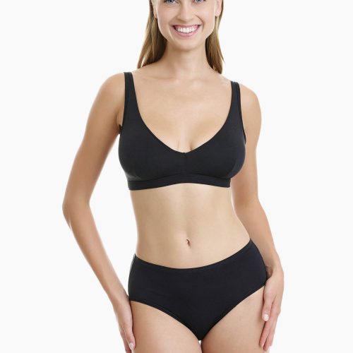 Walk Μαύρο Midi Slip από Bamboo 2 τμχ