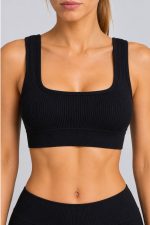 Body Glove High Support Rib Μαύρο Γυναικείο Μπουστάκι με Προσθαφαιρούμενη Ενίσχυση