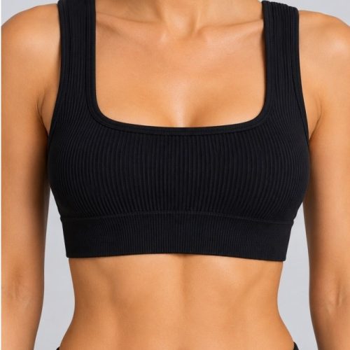 Body Glove High Support Rib Μαύρο Γυναικείο Μπουστάκι με Προσθαφαιρούμενη Ενίσχυση