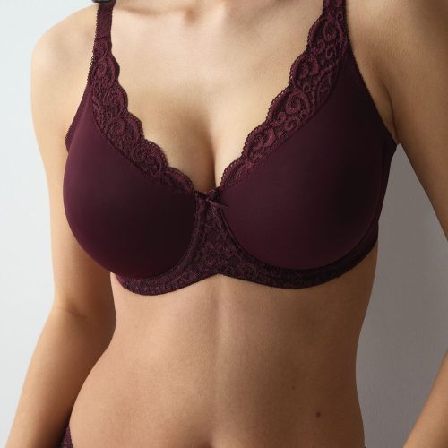 Triumph Minimizer Amourette W01 Wine Red Σουτιέν χωρίς Ενίσχυση με Μπανέλες