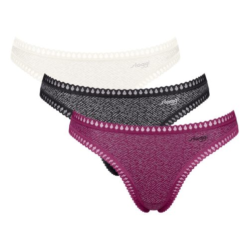 Sloggi Multicolor GO Crush String Γυναικεία Εσώρουχα 3Pack